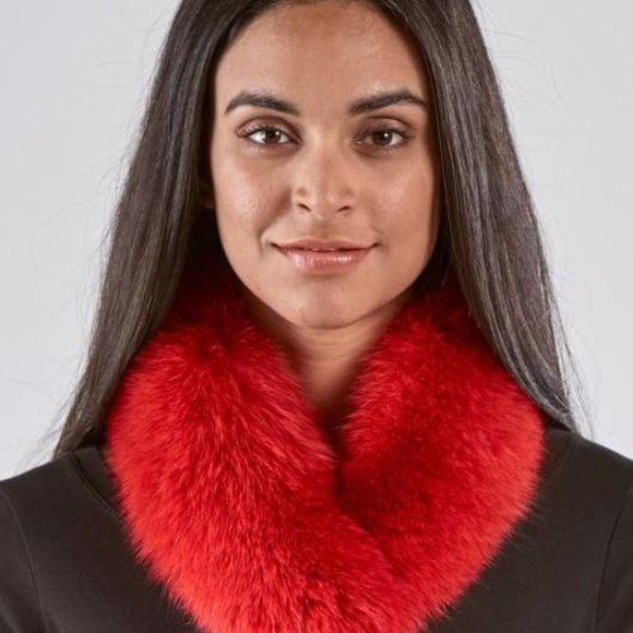 Red Fur Hat Women’s Winter Statement Fluffy Soft Cold Weather main image 5